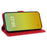 For iPhone 13 Pro Leather Case Litchi Texture RFID Blocking Wallet Stand Phone Cover - Wine Red - 3