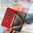 For iPhone 13 Pro Leather Case Litchi Texture RFID Blocking Wallet Stand Phone Cover - Wine Red - 5
