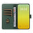 For iPhone 14 Plus Leather Case Litchi Texture RFID Blocking Wallet Stand Phone Cover - Green - 2