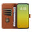 For iPhone 15 Plus Leather Case Litchi Texture RFID Blocking Wallet Stand Phone Cover - Brown - 2