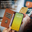 For iPhone 15 Plus Leather Case Litchi Texture RFID Blocking Wallet Stand Phone Cover - Brown - 5