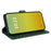 For iPhone 15 Leather Case Litchi Texture RFID Blocking Wallet Stand Phone Cover - Green - 3