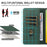 For iPhone 15 Leather Case Litchi Texture RFID Blocking Wallet Stand Phone Cover - Green - 6