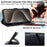 For iPhone 16 Pro Max Leather Case Litchi Texture RFID Blocking Wallet Stand Phone Cover - Black - 7