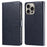For iPhone 16 Pro Leather Case Litchi Texture RFID Blocking Wallet Stand Phone Cover - Blue - 1