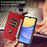 For Samsung Galaxy S24 Leather Case Litchi Texture RFID Blocking Wallet Stand Phone Cover - Wine Red - 5