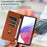 For Samsung Galaxy A53 5G Leather Case Litchi Texture RFID Blocking Wallet Stand Phone Cover - Brown - 5