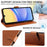 For Samsung Galaxy S23 FE Leather Case Litchi Texture RFID Blocking Wallet Stand Phone Cover - Brown - 7