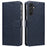 For Samsung Galaxy S24 FE Leather Case Litchi Texture RFID Blocking Wallet Stand Phone Cover - Blue - 1