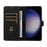 For Samsung Galaxy S24+ Leather Case Litchi Texture RFID Blocking Wallet Stand Phone Cover - Black - 2