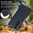 For Samsung Galaxy S23+ Leather Case Litchi Texture RFID Blocking Wallet Stand Phone Cover - Blue - 4
