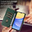 For Samsung Galaxy A55 5G Leather Case Litchi Texture RFID Blocking Wallet Stand Phone Cover - Green - 5