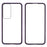 For Samsung Galaxy S25+ Full Body Case Magnetic Tempered Glass Double-Sided Phone Case - Purple - 2