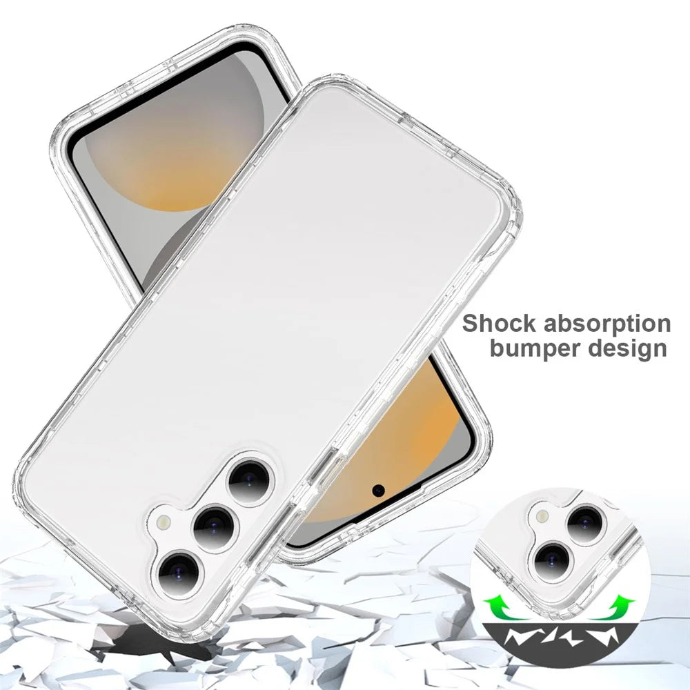 For Samsung Galaxy A16 5G / 4G Case PC+TPU Phone Cover with Clear PET Screen Film - Transparent - 4