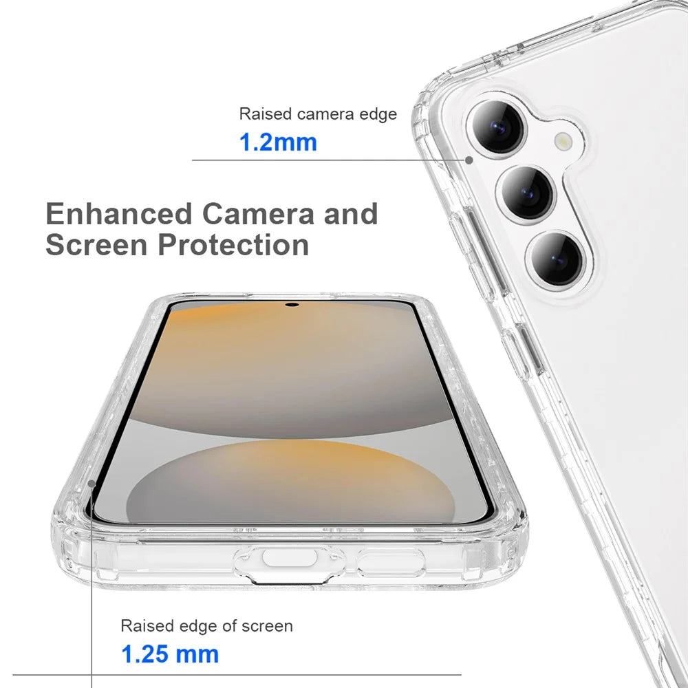 For Samsung Galaxy A16 5G / 4G Case PC+TPU Phone Cover with Clear PET Screen Film - Transparent - 5