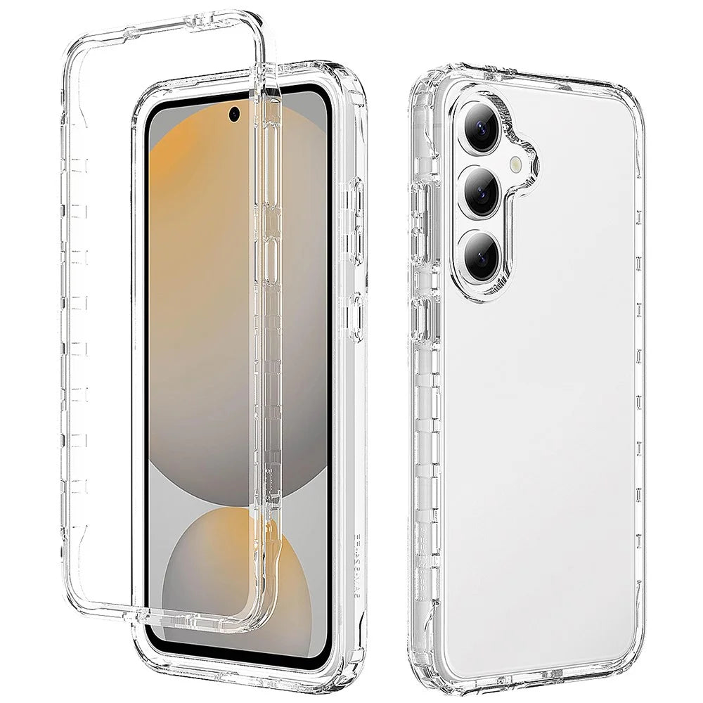 For Samsung Galaxy A16 5G / 4G Case Solid Color PC+TPU Phone Cover - Transparent - 1