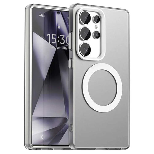Candy Series For Samsung Galaxy S25 Ultra Magnetic Case PC+TPU+PET Anti-Drop Phone Cover - White - 1