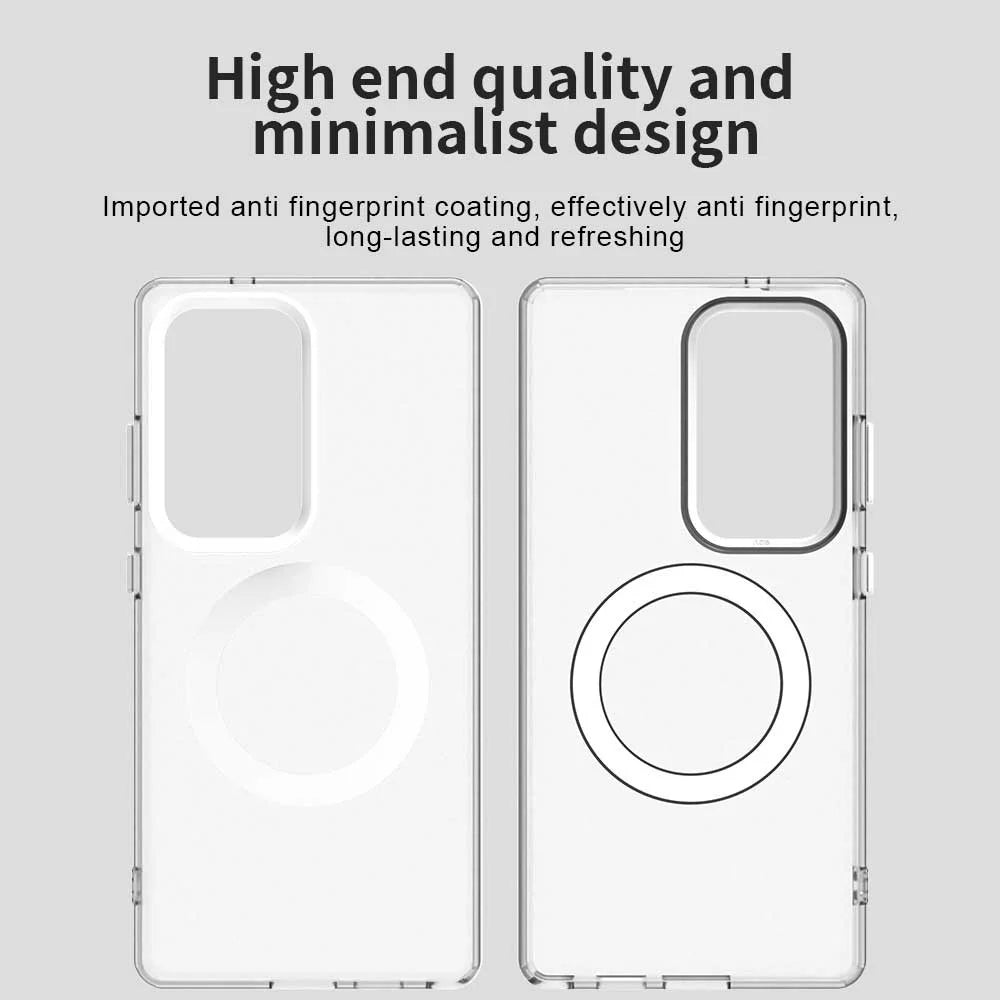 Candy Series For Samsung Galaxy S25 Ultra Magnetic Case PC+TPU+PET Anti-Drop Phone Cover - White - 6