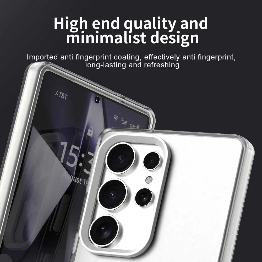 Candy Series For Samsung Galaxy S25 Ultra Magnetic Case PC+TPU+PET Anti-Drop Phone Cover - White - 7