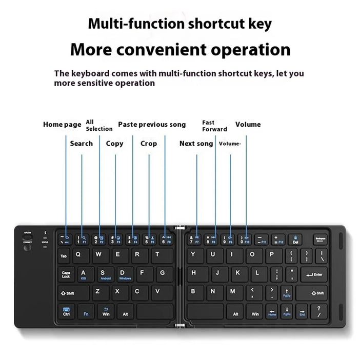 For Huawei Mate XT Ultimate Bluetooth-compatible Keyboard + Mouse + Leather Case + Stylus Phone Accessories Kit - Black - 7