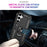 For Samsung Galaxy S25 Case PC+TPU Phone Cover with Rotary Ring Kickstand - Black - 4