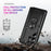 For Samsung Galaxy S25 Ultra Case PC+TPU Phone Cover with Rotary Ring Kickstand - Black - 5