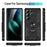 For Samsung Galaxy S25 Ultra Case PC+TPU Phone Cover with Rotary Ring Kickstand - Black - 7