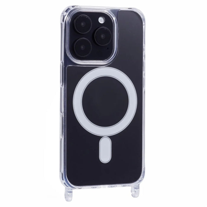 For iPhone 16 Pro Max Case Compatible with MagSafe TPU+PC 1.5mm Clear Phone Cover with Lanyard Holes - 1