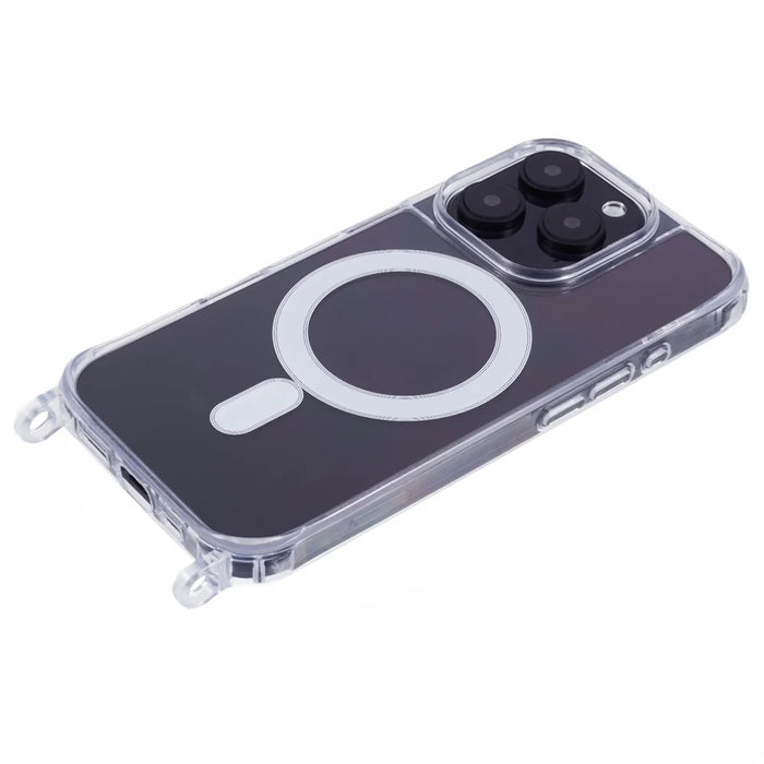 For iPhone 16 Pro Max Case Compatible with MagSafe TPU+PC 1.5mm Clear Phone Cover with Lanyard Holes - 5