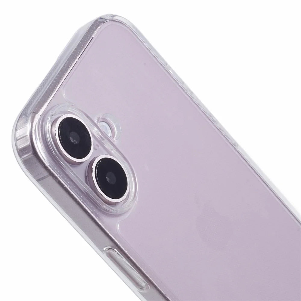 For iPhone 16 Plus Case TPU 1.8mm Clear Phone Cover with Lanyard Holes - 5