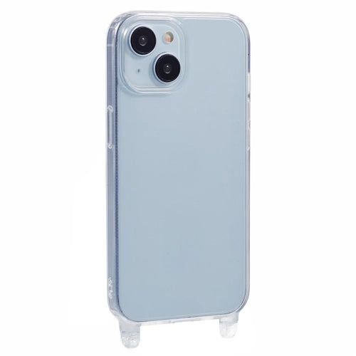 For iPhone 15 Case TPU 1.8mm Clear Phone Cover with Lanyard Holes - 1