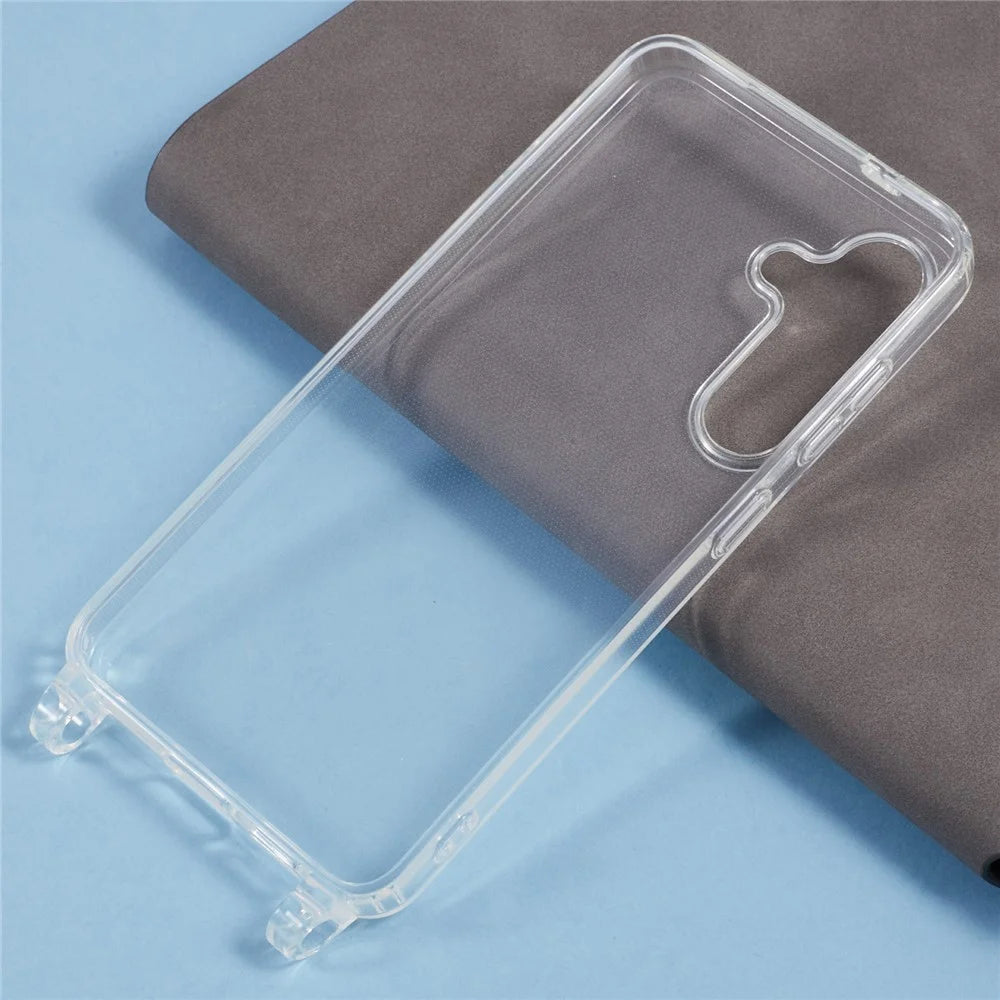 For Samsung Galaxy S24 Case TPU 1.8mm Clear Phone Cover with Lanyard Holes - 6