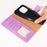 For iPhone 15 Pro Max Case RFID Blocking Wallet Stand Leather Flip Phone Cover with Slim Strap - Purple - 4