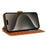 For iPhone 16 Pro Max Case RFID Blocking Wallet Stand Leather Flip Phone Cover with Slim Strap - Brown - 3