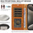 For iPhone 16 Pro Max Case RFID Blocking Wallet Stand Leather Flip Phone Cover with Slim Strap - Brown - 5