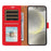 For Samsung Galaxy S24+ Case RFID Blocking Wallet Stand Leather Flip Phone Cover with Slim Strap - Red - 2