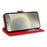 For Samsung Galaxy S24+ Case RFID Blocking Wallet Stand Leather Flip Phone Cover with Slim Strap - Red - 3