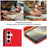 For Samsung Galaxy S24+ Case RFID Blocking Wallet Stand Leather Flip Phone Cover with Slim Strap - Red - 6