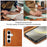 For Samsung Galaxy S24 Case RFID Blocking Wallet Stand Leather Flip Phone Cover with Slim Strap - Brown - 6