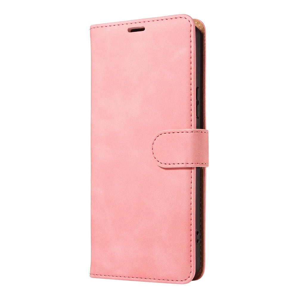 For Sony Xperia 10 VI Case with Thickened Strap RFID Blocking Wallet Stand Leather Flip Phone Cover - Pink - 7
