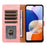 For Samsung Galaxy A55 5G Case with Thickened Strap RFID Blocking Wallet Stand Leather Flip Phone Cover - Pink - 2