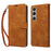 For Sony Xperia 1 VI Case with Thickened Strap RFID Blocking Wallet Stand Leather Flip Phone Cover - Brown - 1