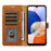 For Samsung Galaxy A35 5G Case with Thickened Strap RFID Blocking Wallet Stand Leather Flip Phone Cover - Brown - 2