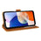 For Samsung Galaxy A35 5G Case with Thickened Strap RFID Blocking Wallet Stand Leather Flip Phone Cover - Brown - 4