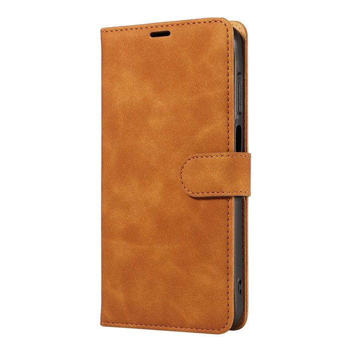 For Samsung Galaxy A35 5G Case with Thickened Strap RFID Blocking Wallet Stand Leather Flip Phone Cover - Brown - 7