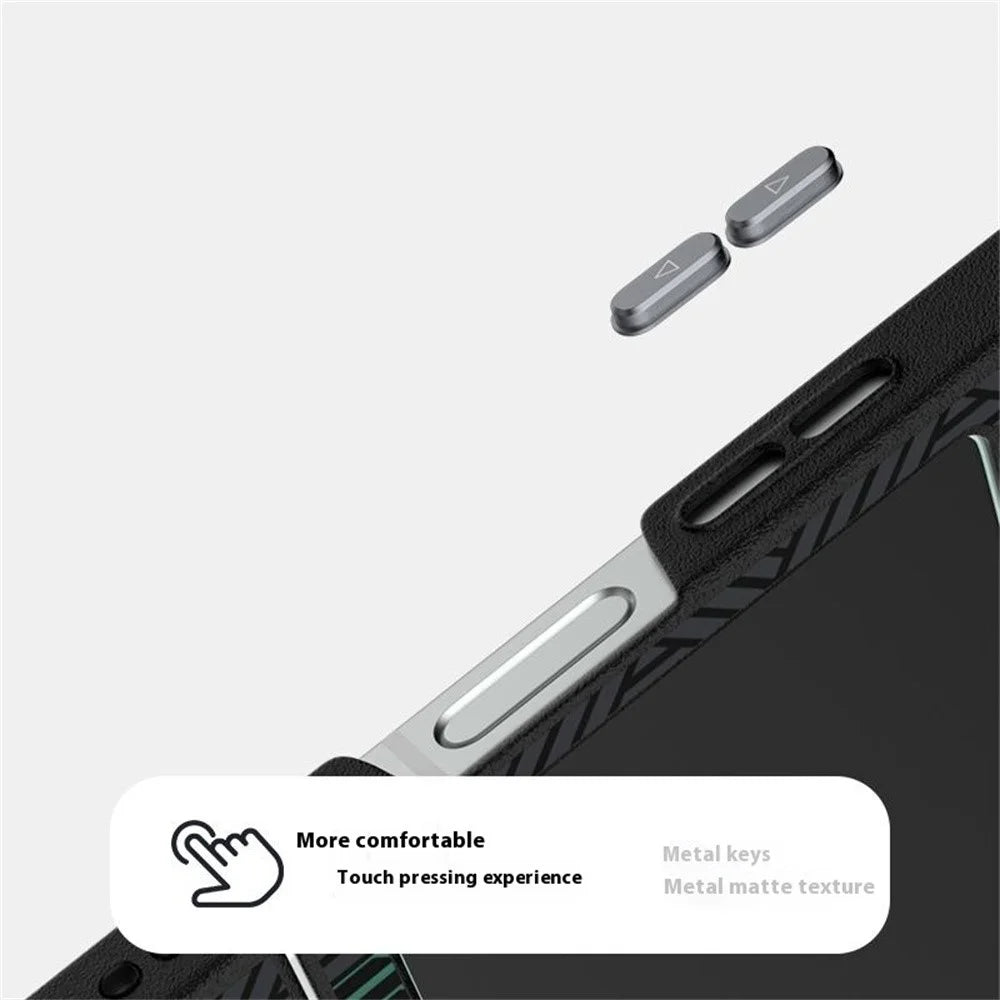 ABEEL For Samsung Galaxy Z Flip7 FE 5G / Z Flip6 5G Magnetic Case PC + Aluminum Alloy + PU Leather Slim Phone Back Cover - Texture 2 - 7