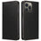 For iPhone 14 Pro Max Case RFID Blocking Strong Magnetic Leather Wallet Phone Cover - Black - 1