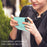 For iPhone 13 Pro Case RFID Blocking Strong Magnetic Leather Wallet Phone Cover - Mint Green - 5