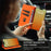 For iPhone 15 Pro Case RFID Blocking Strong Magnetic Leather Wallet Phone Cover - Orange - 4