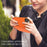 For iPhone 15 Pro Case RFID Blocking Strong Magnetic Leather Wallet Phone Cover - Orange - 5